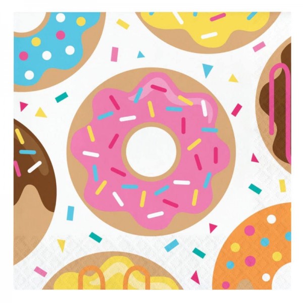 Petites serviettes Donut Party, 16 pcs.