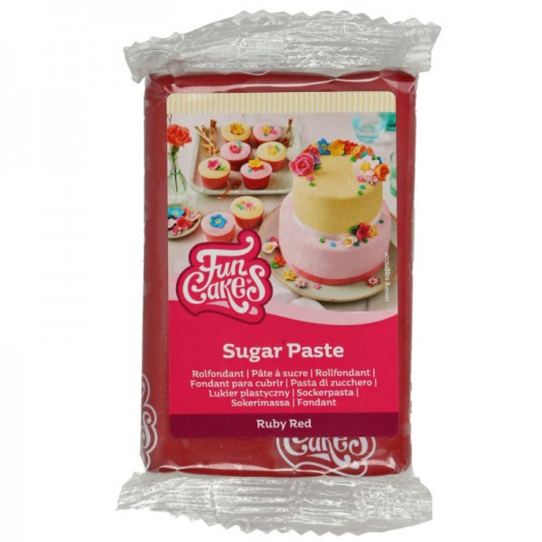 Funcakes Fondant Rubinrot, 250g