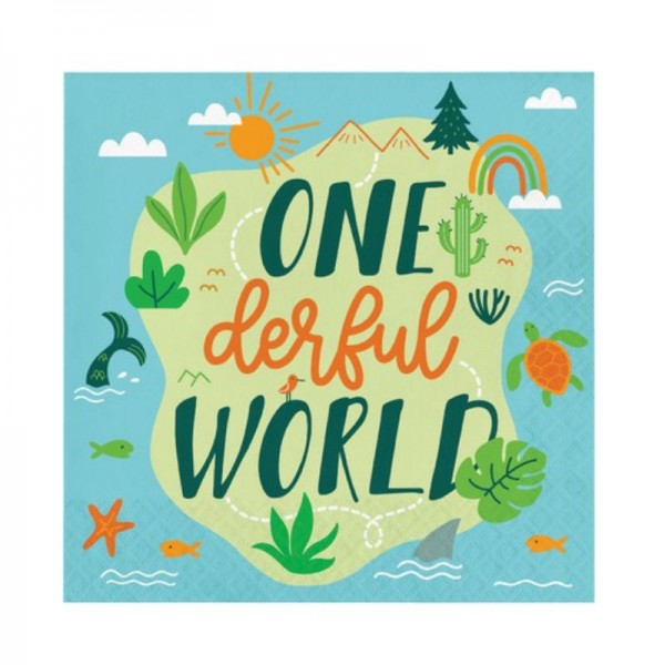 Serviettes Aventure Onederful World, 16 pcs.