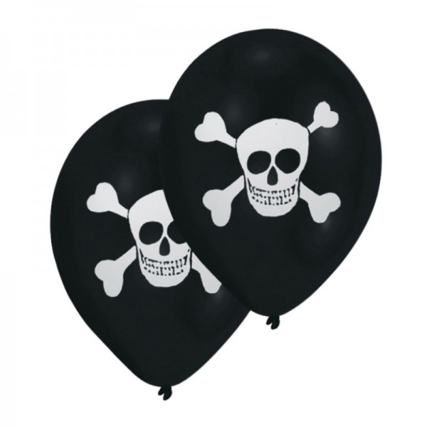 Luftballons Piraten Totenkopf, 8 Stk.