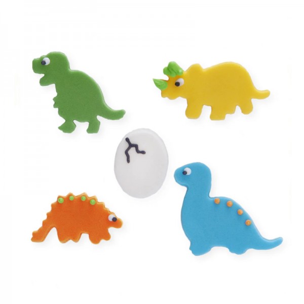 Décor en sucre Bébé Dino, 5 pcs.