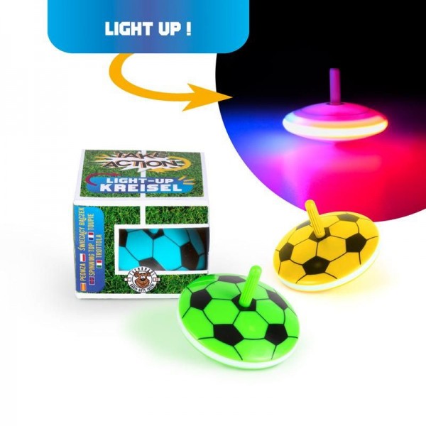 Kreisel Fussball Light Up, 1 Stk. assort.