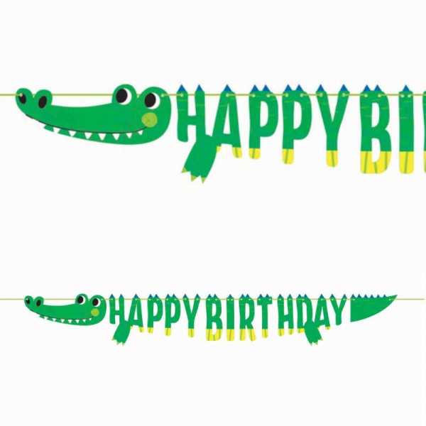 Girlande Happy Birthday Krokodil