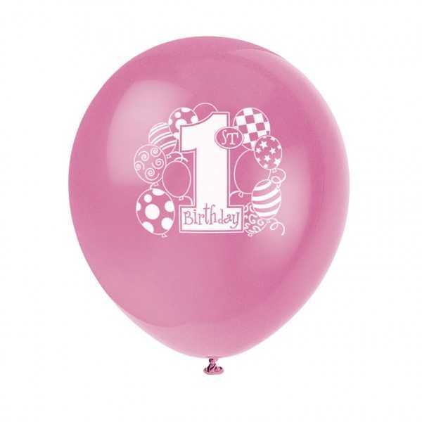 Luftballons 1 Geburtstag Madchen Helium Co Junior Partyshop Ch