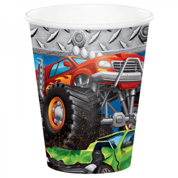 Gobelets de fête Monster Truck, 8 pcs.