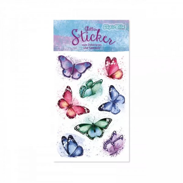 Glitzer-Sticker Schmetterling