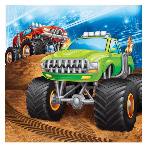 Serviettes Monster Truck, 16 pcs.