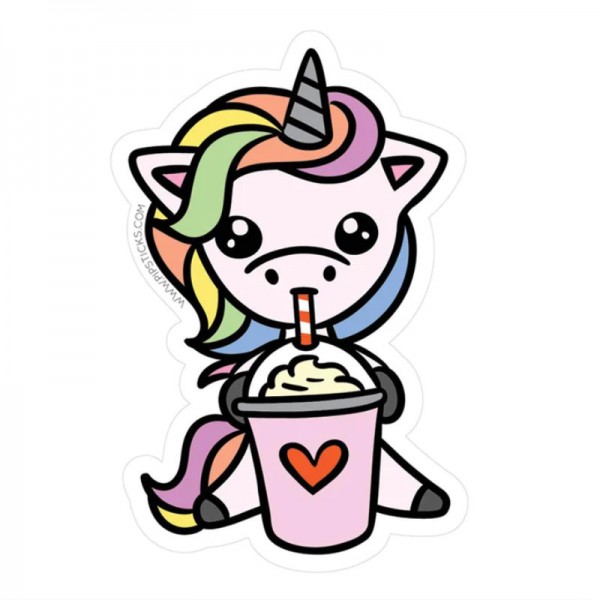 Sticker Milkshake Einhorn, 1 Stk.