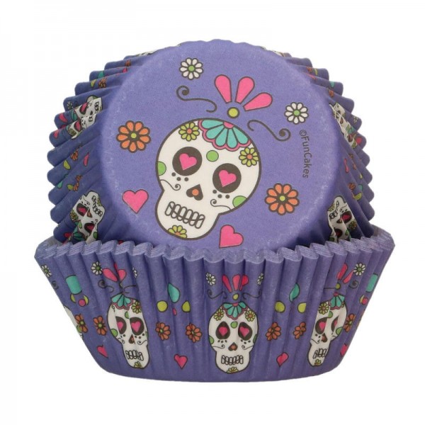 Moules pour muffins Halloween Jour des morts, 48 pcs.