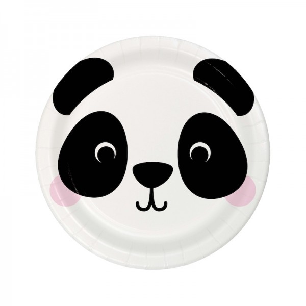 Assiettes de fête Panda petit, 8 pcs.