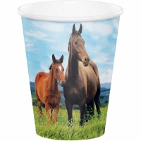 Gobelets de fête Cheval Party, 8 pcs.