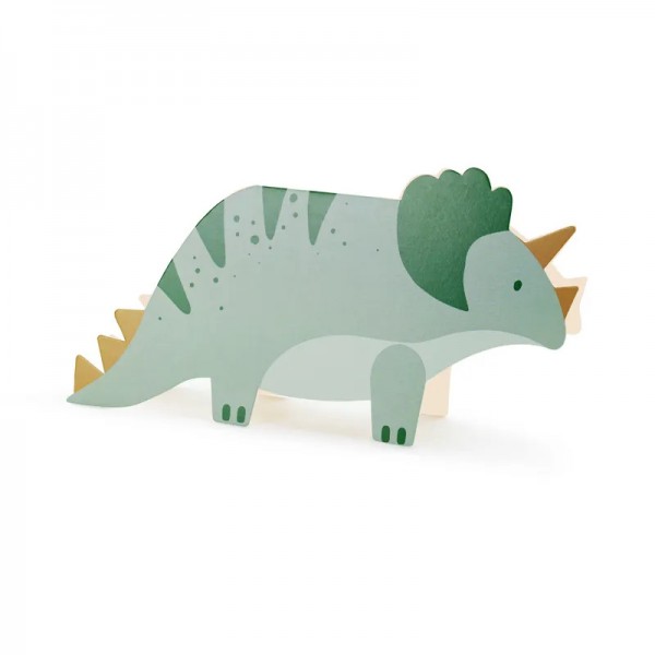 Invitations d'anniversaire Triceratops, 6 pcs.