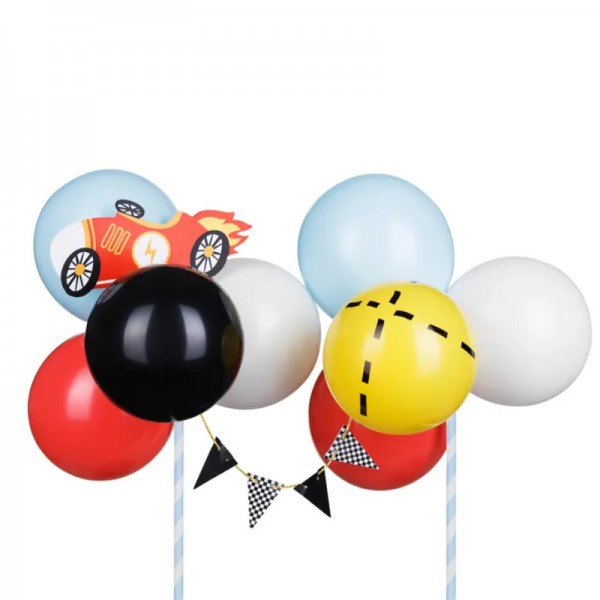 Cake Topper Set Ballons Racing Car