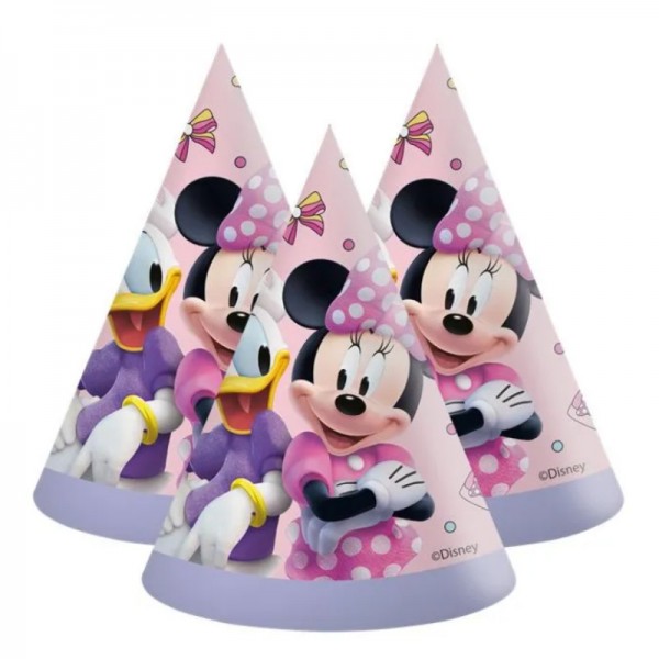 Chapeaux de fête Minnie Mouse, 6 pcs.