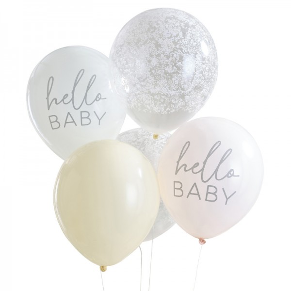 Ballons Floral Baby Shower, 5 pcs.