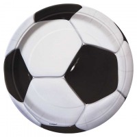 Assiettes de fête football, 8 pcs.