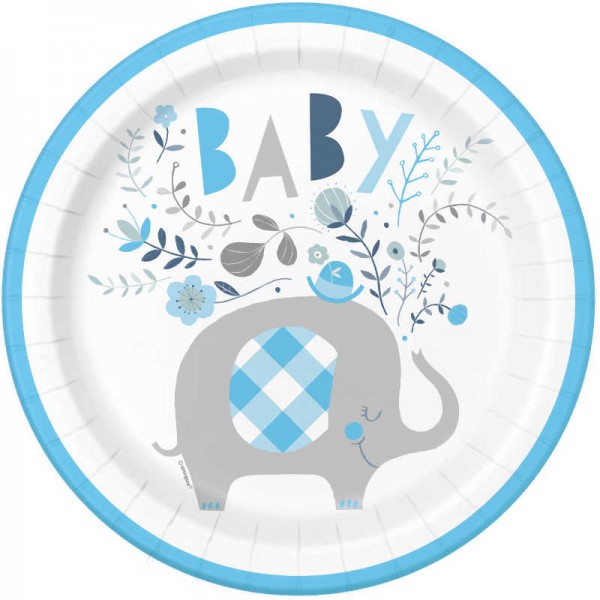 Teller Babyfant blau, 8 Stk.