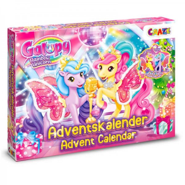 Adventskalender Galupy Regenbogen Einhörner