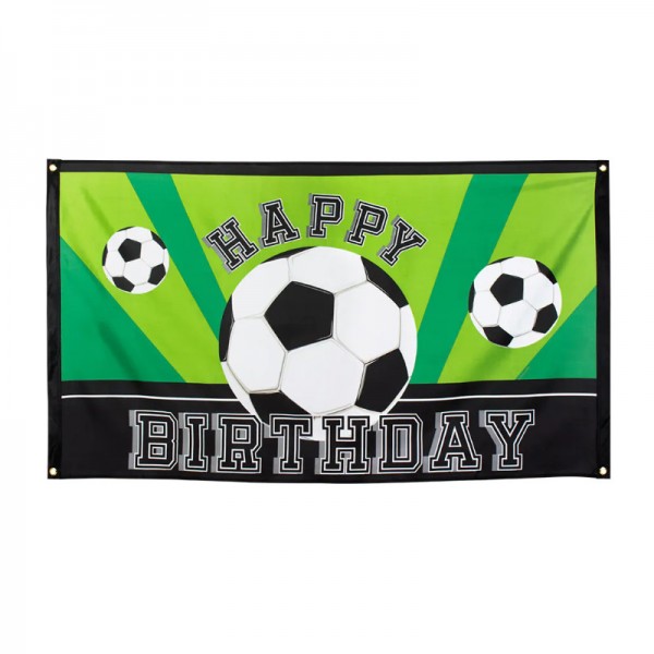 Banner Happy Birthday Fussball