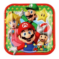 Partyteller klein Super Mario Bros., 8 Stk.