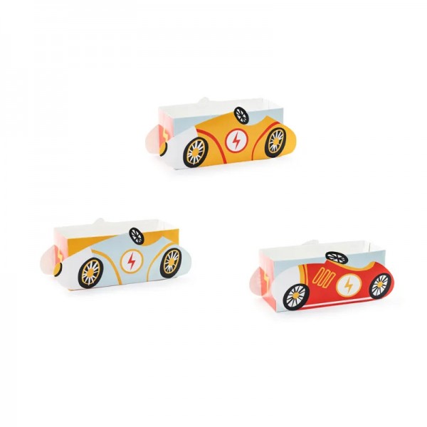 Boîtes à pop-corn Racing Cars, 3 pcs.