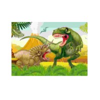 Invitations d'anniversaire Alerte aux dinosaures, 8 pcs.