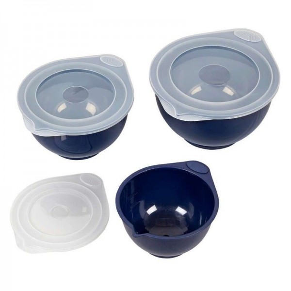 Wilton Bol avec couvercle, 3 pcs.