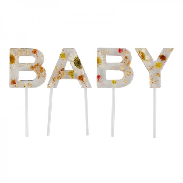 Cake Topper Floral Baby