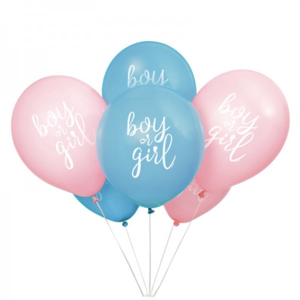 Luftballons "Boy or Girl", 12 Stk.