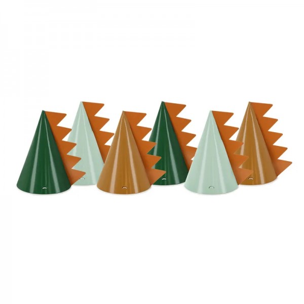 Chapeaux de fête Dino, 6 pcs.