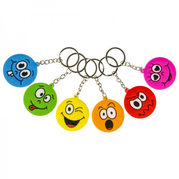 Porte-clés Visages souriants, 1 pc. assort.